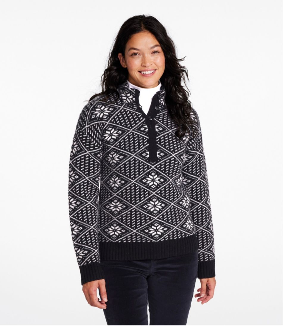 L.L.Bean | Women's Signature Kingfield Merino Wool Sweater, Fair Isle