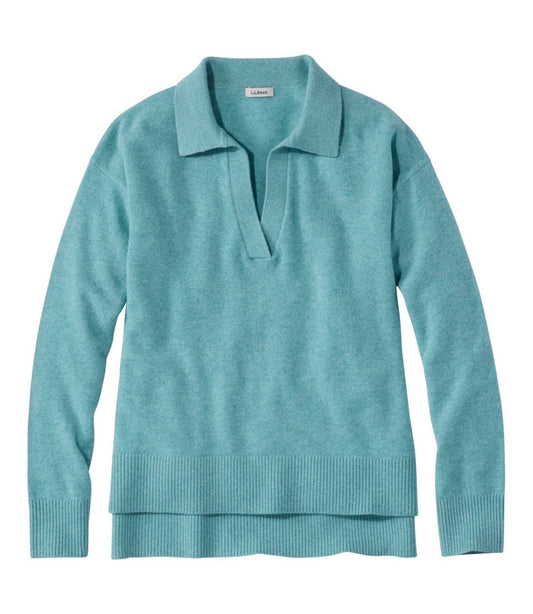 L.L.Bean | Women's Classic Cashmere Sweater, Relaxed Polo