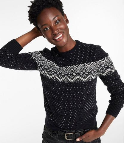 L.L.Bean | Women's Signature Camp Merino Wool Sweater, Pullover Novelty
