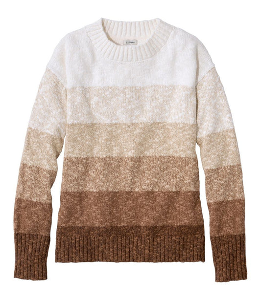 L.L.Bean | Women's Cotton Ragg Sweater, Crewneck Stripe