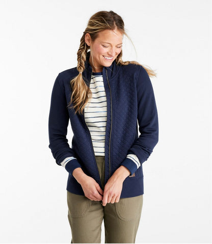 L.L.Bean | Women's Quilted Full-Zip Sweatshirt