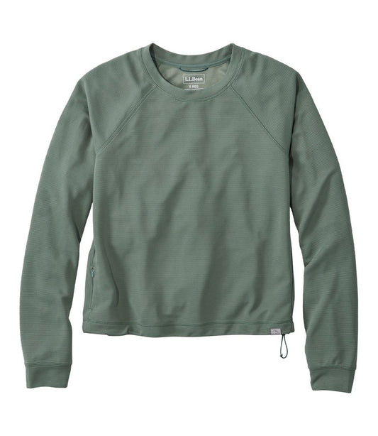 L.L.Bean | Women's VentureStretch Ottoman-Rib Pullover, Cropped
