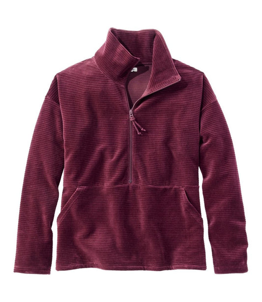 L.L.Bean | Women's Soft Stretch Corduroy Pullover, Half-Zip