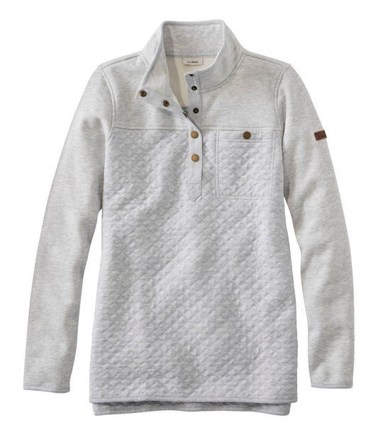 L.L.Bean | Women's Quilted Sweatshirt, Mockneck Tunic