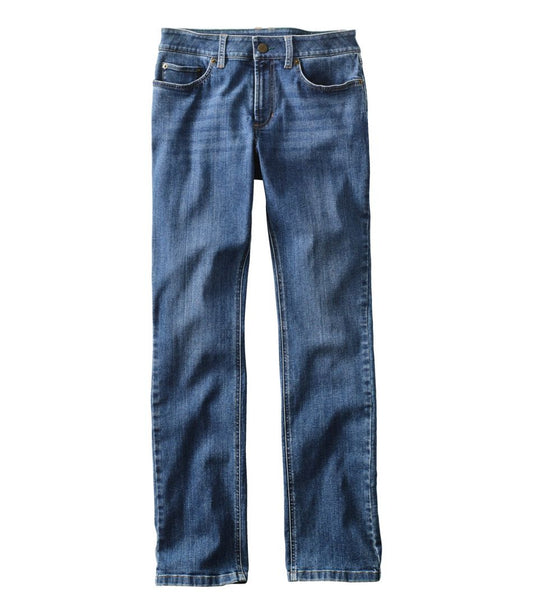 L.L.Bean | Women's BeanFlex® Jeans, Mid-Rise Straight-Leg