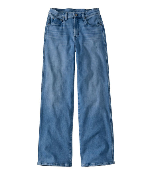 L.L.Bean | Women's L.L.Bean Everyday Stretch Jeans, High-Rise Relaxed Wide-Leg