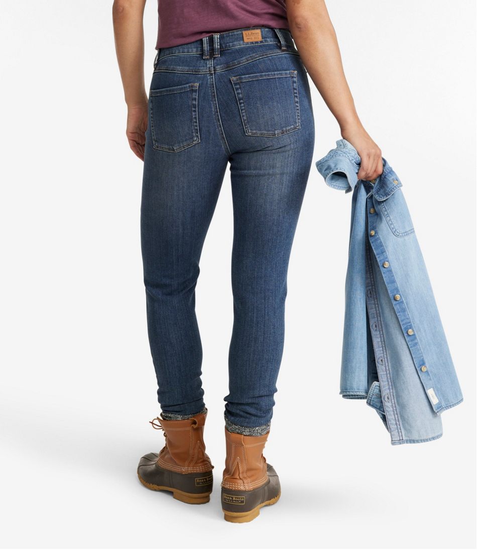 L.L.Bean | Women's BeanFlex® Jeans, Mid-Rise Skinny-Leg
