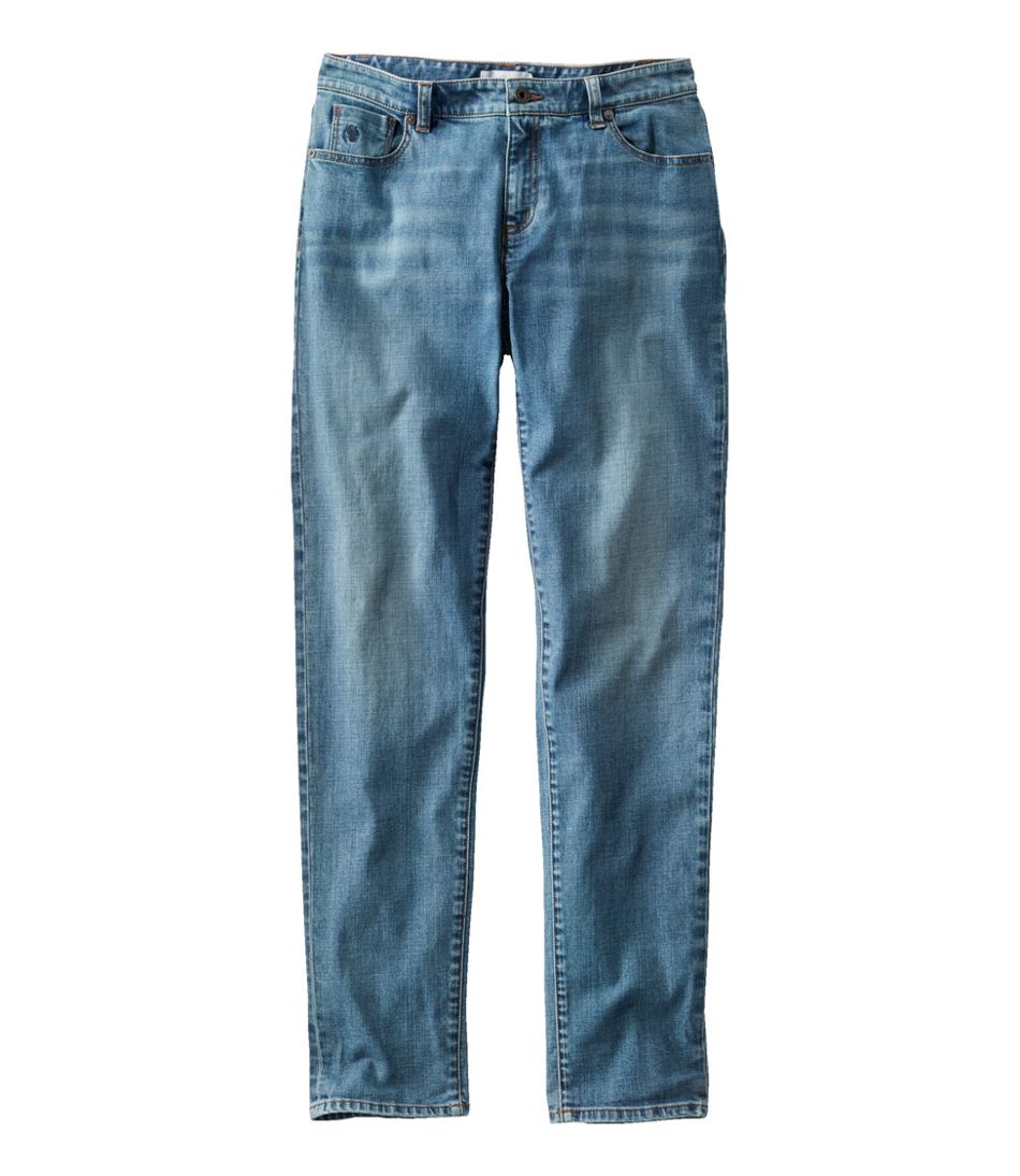 L.L.Bean | Women's Signature Organic Denim Boyfriend Jeans, Low-Rise Straight-Leg
