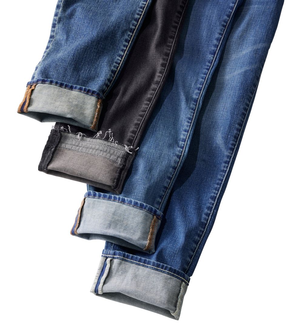 L.L.Bean | Women's Signature Organic Denim Boyfriend Jeans, Low-Rise Straight-Leg