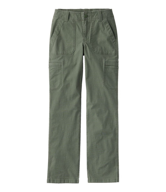 L.L.Bean | Women's 207 Vintage Cotton Canvas Pants, Mid-Rise Straight-Leg Cargo