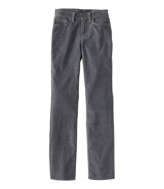 L.L.Bean | Women's BeanFlex Five-Pocket Corduroy Pants, Mid-Rise Straight-Leg