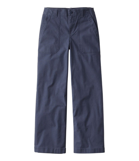 L.L.Bean | Women's 207 Vintage Cotton Canvas Pants, High-Rise Wide-Leg