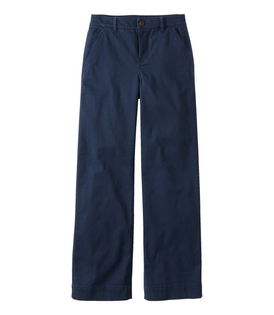 L.L.Bean | Women's Comfort Stretch Pants, Mid-Rise Wide-Leg Chino