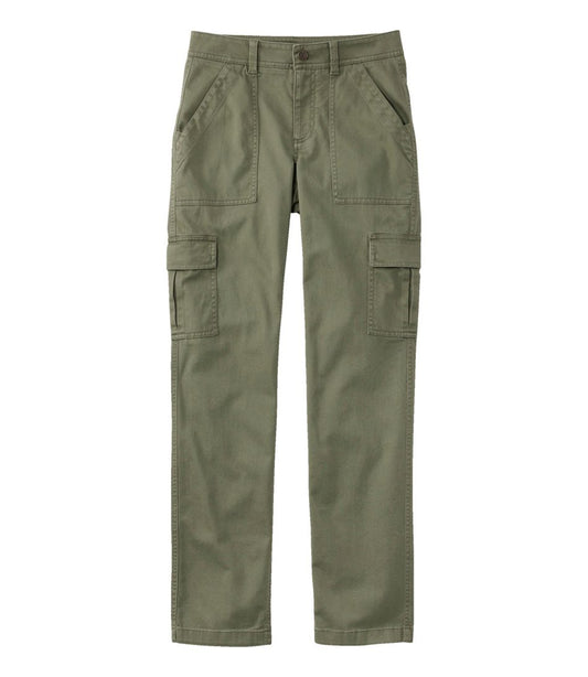L.L.Bean | Women's Comfort Stretch Pants, Mid-Rise Straight-Leg Cargo
