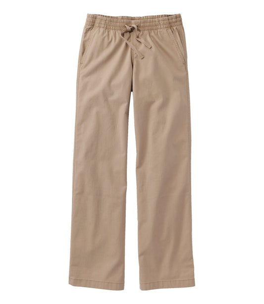 L.L.Bean | Lakewashed Pull-on Chinos, Mid-Rise Wide-Leg