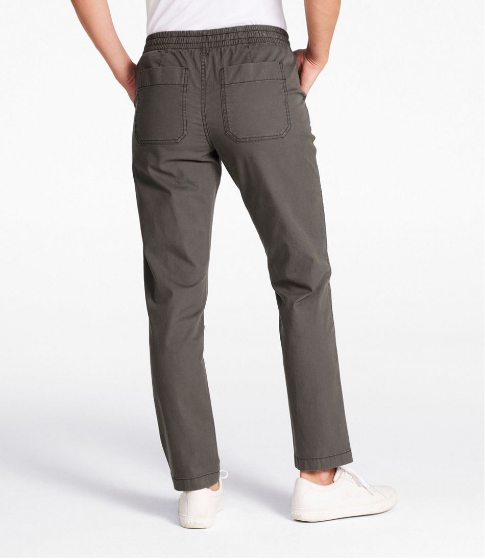 L.L.Bean | Women's Lakewashed Chino Pants, Mid-Rise Pull-On Ankle
