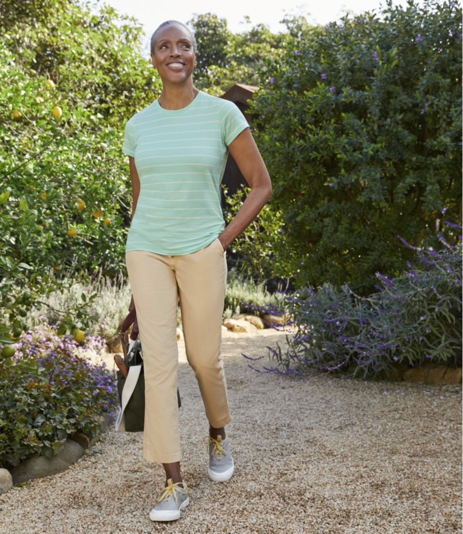 L.L.Bean | Women's Lakewashed Chino Pants, Mid-Rise Pull-On Ankle