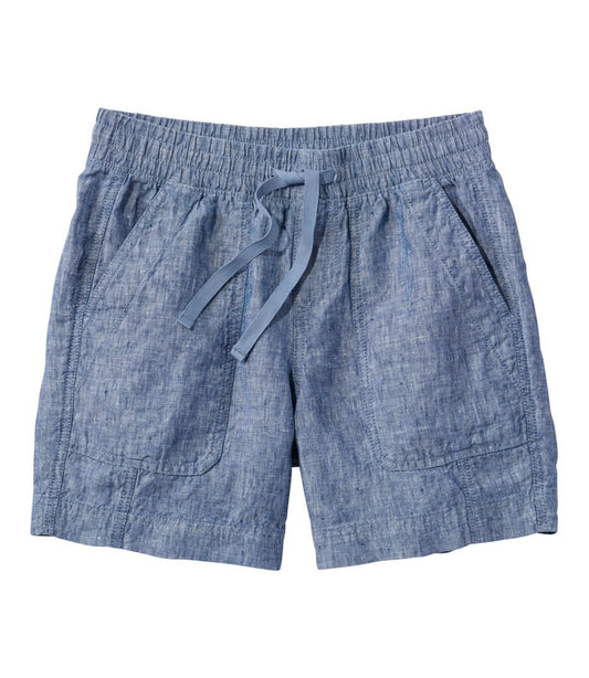 L.L.Bean | Women's Premium Washable Linen Shorts, Mid-Rise 6"