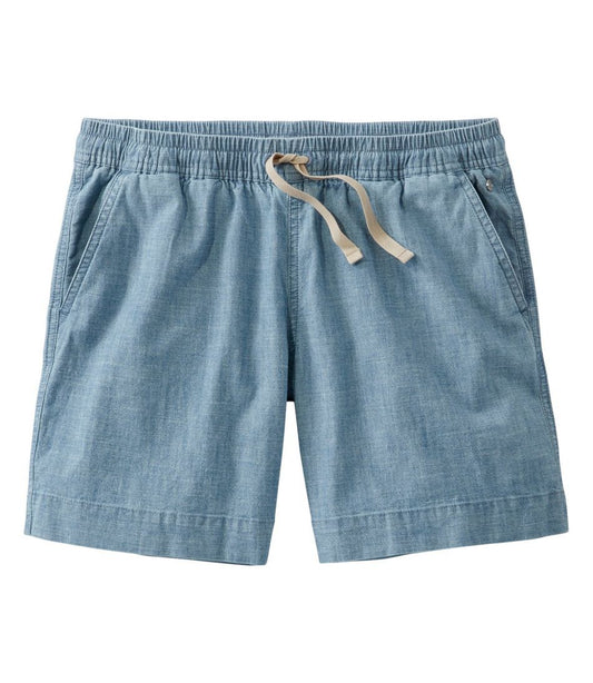 L.L.Bean | Women's Lakewashed Dock Shorts, Mid-Rise Chambray