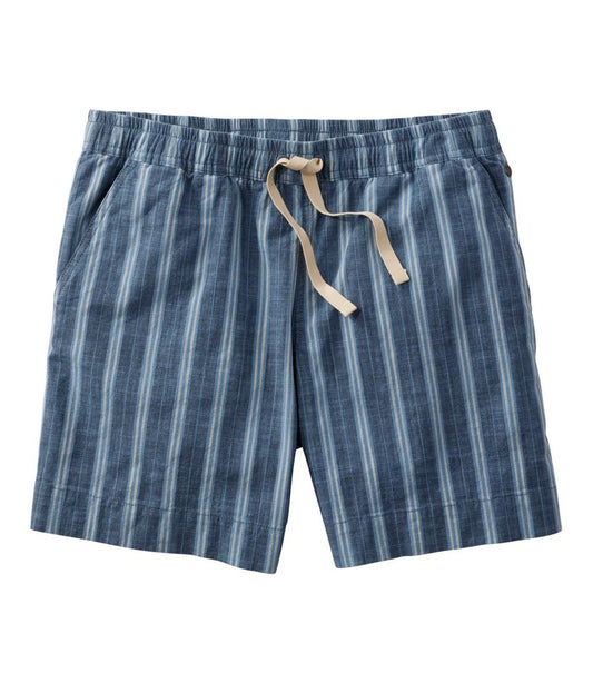 L.L.Bean | Women's Lakewashed Dock Shorts, Mid-Rise Stripe