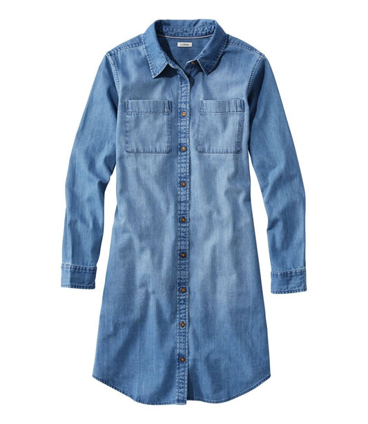 L.L.Bean | Women's L.L. Bean Heritage Washed Denim Shirt Dress