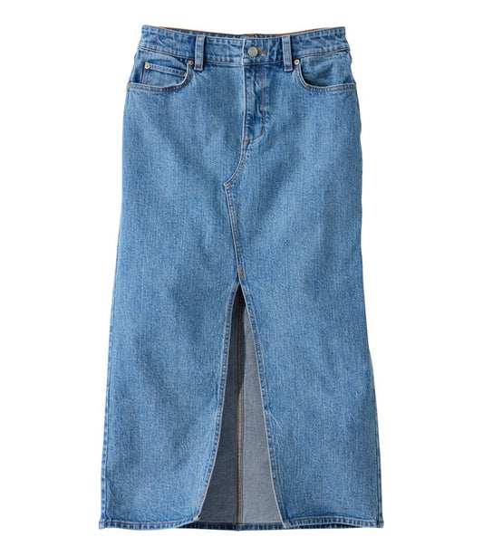 L.L.Bean | Women's Signature Heritage Denim Midi Skirt