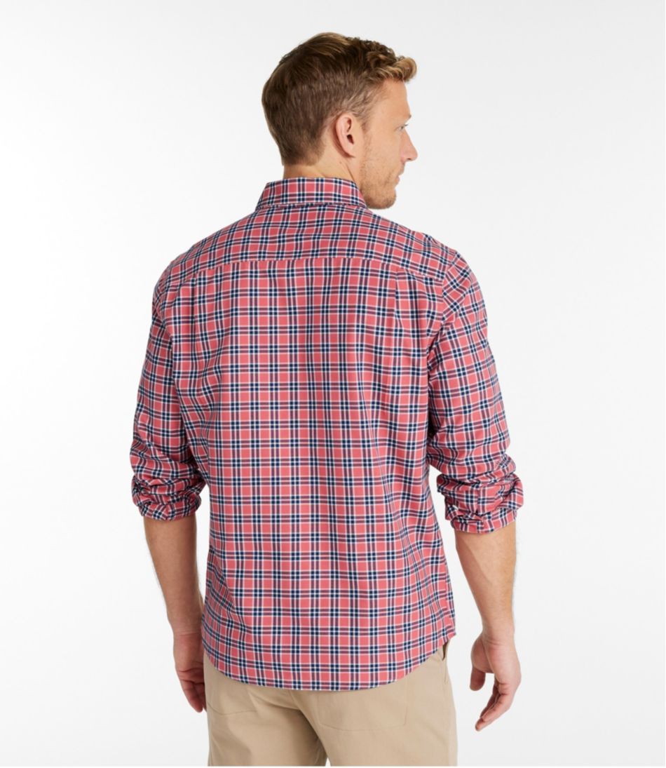 L.L.Bean | Men's Wrinkle-Free Ultrasoft Brushed Cotton Shirt, Long-Sleeve, Slightly Fitted Untucked Fit