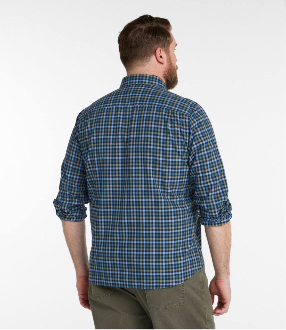 L.L.Bean | Men's Wrinkle-Free Ultrasoft Brushed Cotton Shirt, Long-Sleeve, Slightly Fitted Untucked Fit