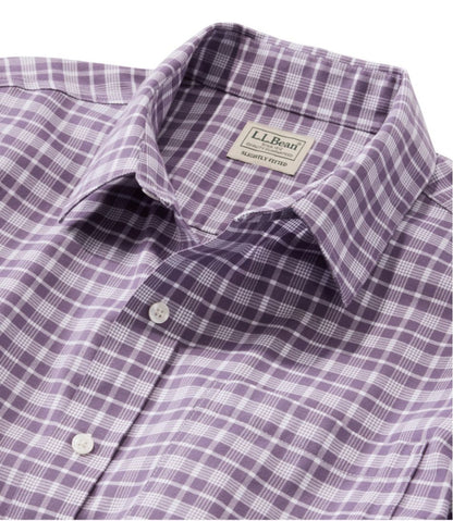 L.L.Bean | Men's Wrinkle-Free Ultrasoft Brushed Cotton Shirt, Long-Sleeve, Slightly Fitted Untucked Fit