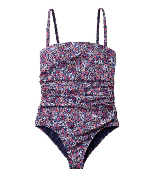 L.L.Bean | Women's Coastal Essentials Swimwear, Bandeau Tanksuit Print