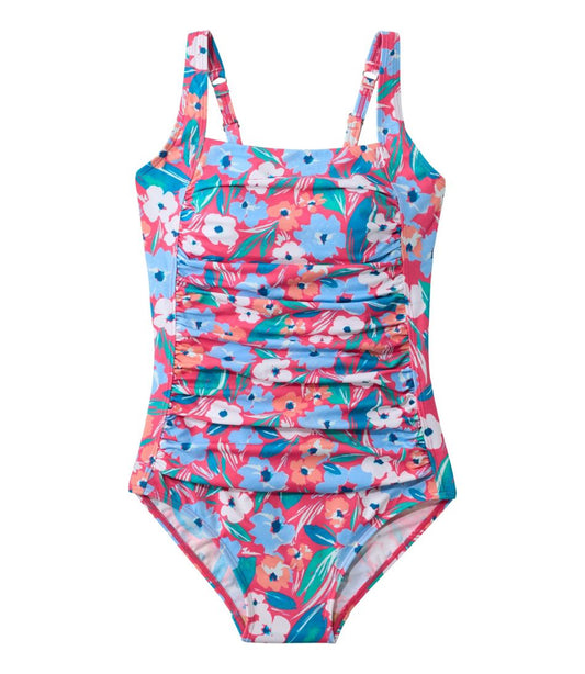 L.L.Bean | Women's BeanSport Swimwear, Squareneck Tanksuit Print