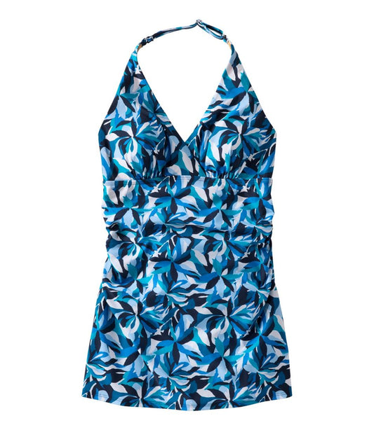 L.L.Bean | Women's Shaping Swimwear, Clasp Halter Dress Print