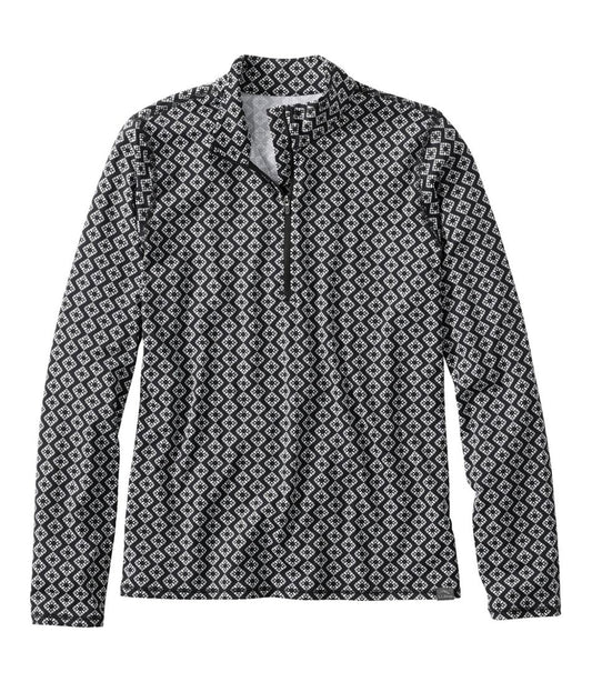 L.L.Bean | Women's SunSmart® UPF 50+ Sun Shirt, Quarter-Zip Print