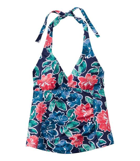 L.L.Bean | Women's BeanSport Swimwear, Halter Tankini Top Print