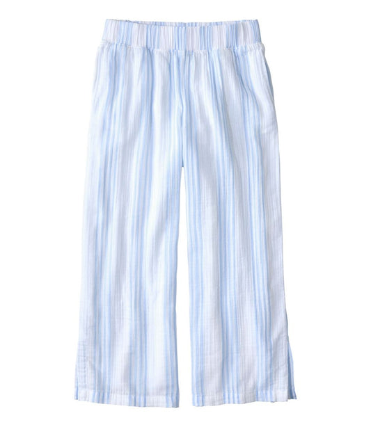 L.L.Bean | Women's Cloud Gauze Wide-Leg Pants, Stripe