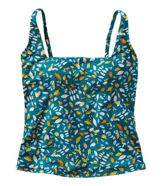 L.L.Bean | Women's New Currents Swimwear, Squareneck Tankini Top Print