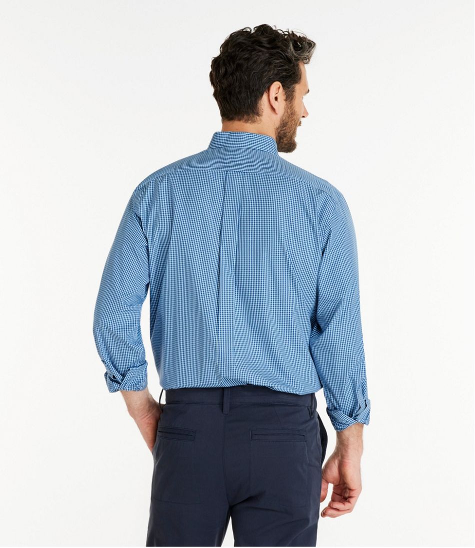 L.L.Bean | Men's Wrinkle-Free Pinpoint Oxford Cloth Shirt, Traditional Fit Tattersall