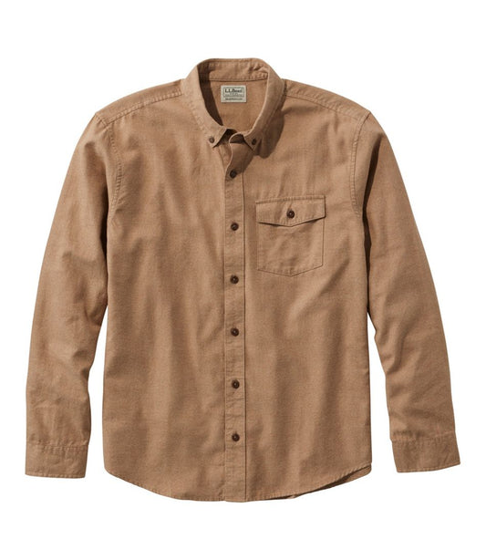 L.L.Bean | Men's Brushed Jaspé Twill Shirt, Traditional Untucked Fit