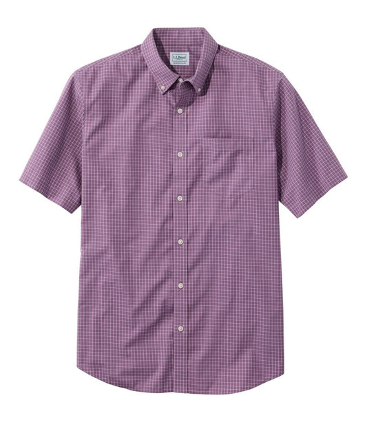 L.L.Bean | Men's Wrinkle-Free Kennebunk Sport Shirt, Traditional Fit Short-Sleeve Check