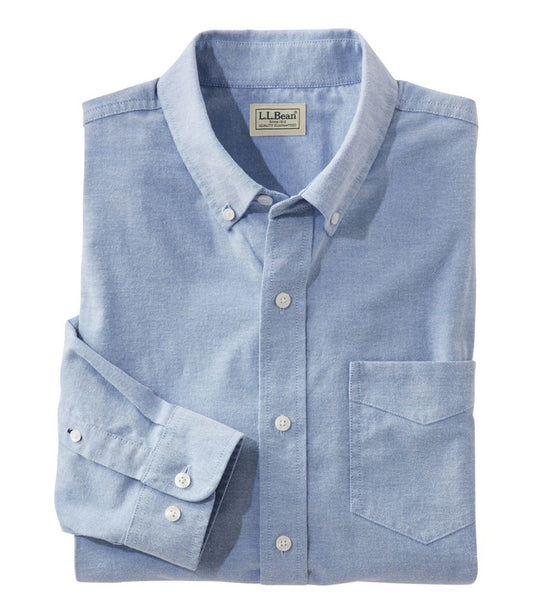 L.L.Bean | Men's Comfort Stretch® Oxford Shirt, Slightly Fitted Untucked Fit