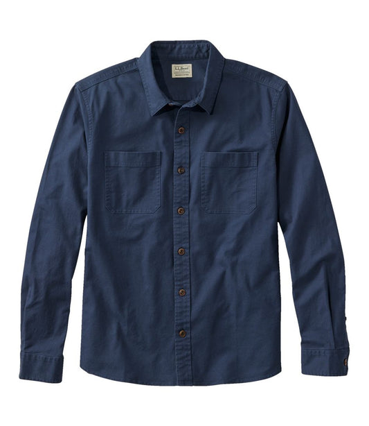 L.L.Bean | Men's BeanFlex® Twill Shirt, Slightly Fitted Untucked Fit, Long-Sleeve