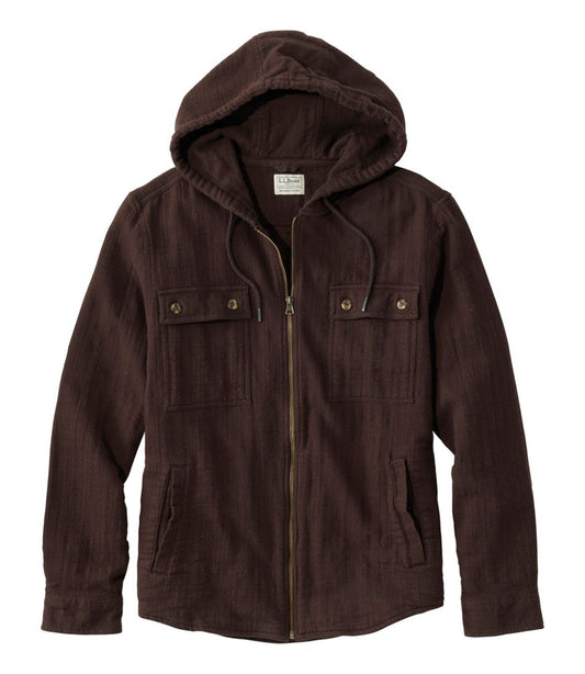 L.L.Bean | Men's 1912 Field Flannel Shirt, Hooded, Slightly Fitted Untucked Fit