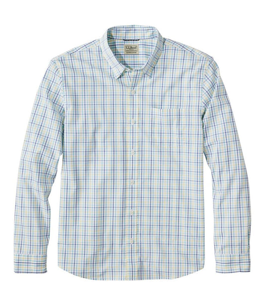 L.L.Bean | Men's Comfort Stretch Performance® Shirt, Long-Sleeve, Slightly Fitted Untucked Fit, Plaid