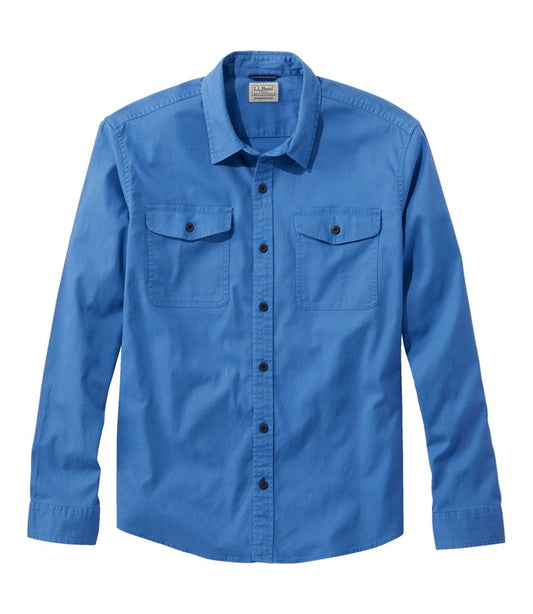 L.L.Bean | Men's Lakewashed Twill Shirt, Traditional Untucked Fit