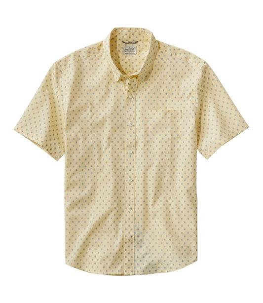 L.L.Bean | Men's Comfort Stretch Performance® Shirt, Short-Sleeve, Slightly Fitted Untucked Fit, Print