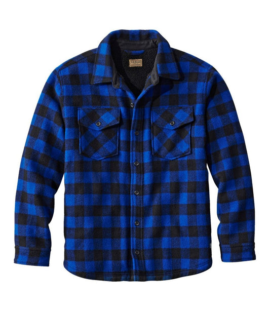 L.L.Bean | Men's Maine Guide Sherpa Lined Wool Shirt