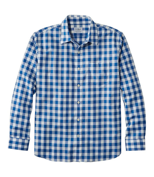 L.L.Bean | Men's Bean's Wrinkle-Free Everyday Shirt, Traditional Untucked Fit, Plaid, Long-Sleeve