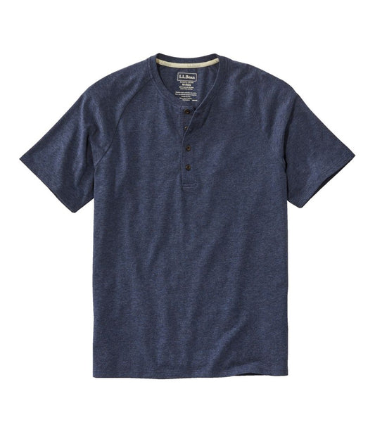 L.L.Bean | Men's Comfort Stretch Pima Tee Shirt, Short-Sleeve Henley
