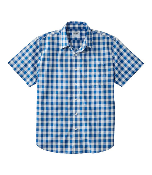 L.L.Bean | Men's Bean's Wrinkle-Free Everyday Shirt, Traditional Untucked Fit, Plaid, Short-Sleeve
