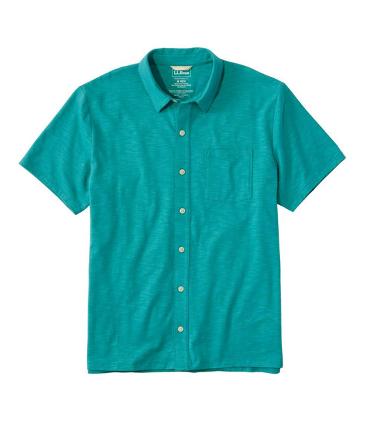L.L.Bean | Men's Lakewashed Performance Shirts, Button-Front Shirt, Short-Sleeve
